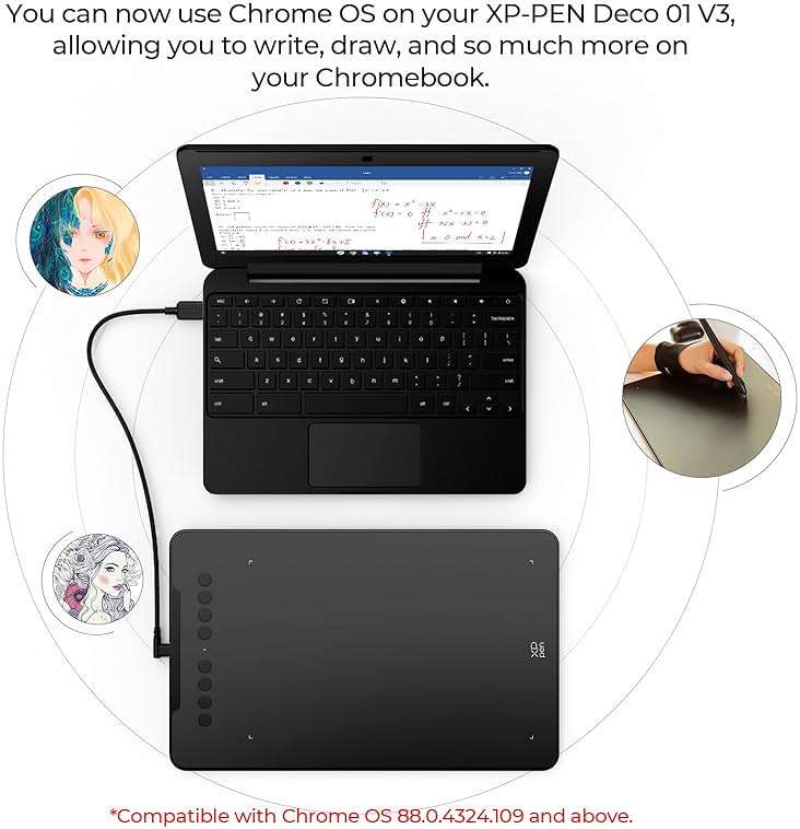 XPPen Updated Deco 01 V3 Drawing Tablet-16384 Levels of Pressure Battery-Free Stylus, 10x6 Inch OSU Graphic Tablet, 8 Hotkeys for Digital Art, Teaching, Gaming Drawing Pad for Chrome, PC, Mac, Android - Image 10