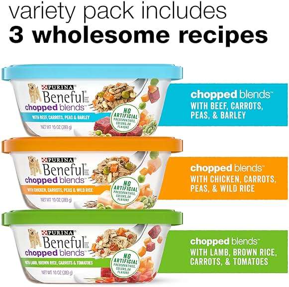 Purina Beneful Freshly Prepared Blends Wet Dog Food Variety Pack with Beef, Chicken, or Lamb Dog Food - (Pack of 12) 10 oz. Tubs - Image 2
