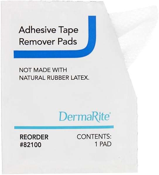 DermaRite Adhesive Tape Remover Pads - Remove Bandage and Patch Residue from Skin, Great for Ostomy Devices, 100 Pads - Image 3