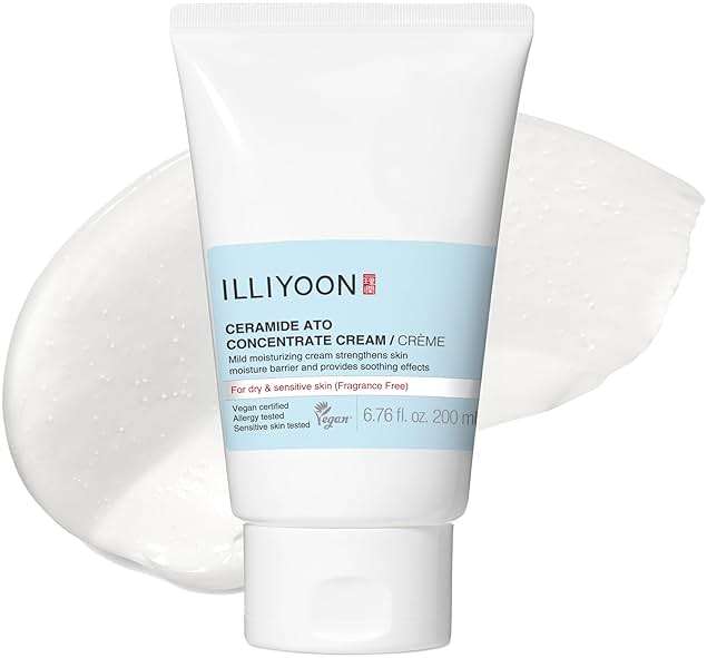 Illiyoon Ceramide Ato Concentrate Cream | Moisturizer for Dry & Sensitive Skin, 100hr Lasting Hydration, For Face & Body, Gentle for Infants, Moisture Barrier Repair, Vegan Certified, 6.76 fl.oz. - Image 1