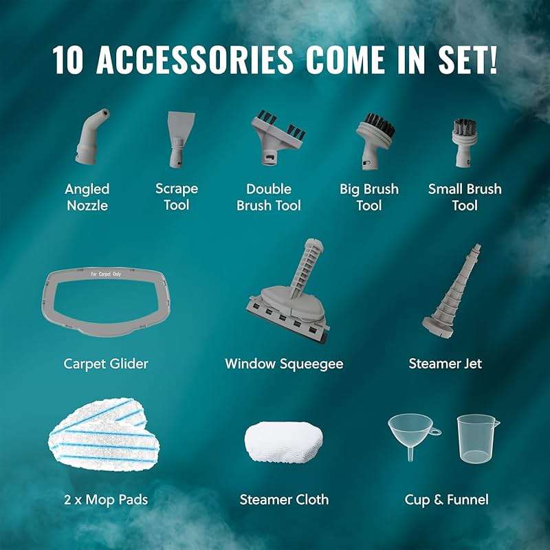 PurSteam 10-in-1 Steam Mop, Floor Steamer with Detachable Handheld Steam Cleaner for Tile, Hardwood Floors - Image 9