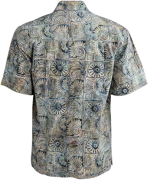 Johari West Men's Hawaiian Shirt Short Sleeve Button Down Casual Tropical Shirt - Image 3