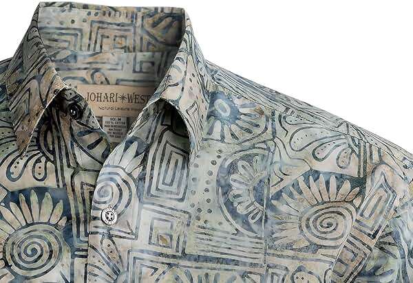 Johari West Men's Hawaiian Shirt Short Sleeve Button Down Casual Tropical Shirt - Image 4