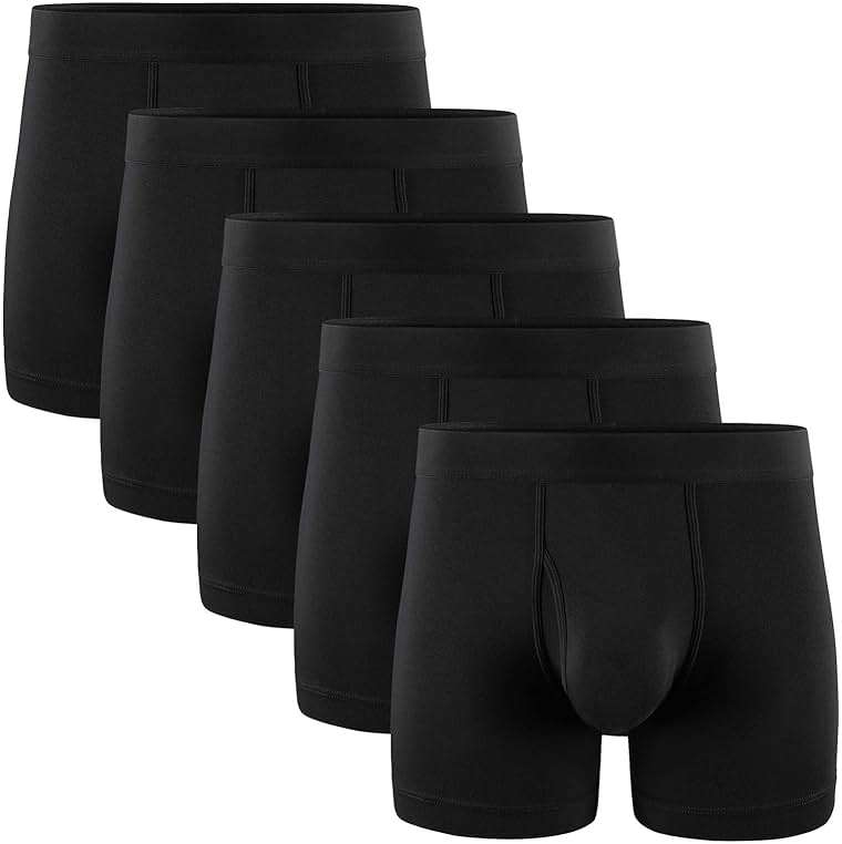 5Mayi Men's Underwear Boxer Briefs Cotton Regular Long Mens Boxer Briefs Underwear Men Pack S M L XL XXL - Image 1