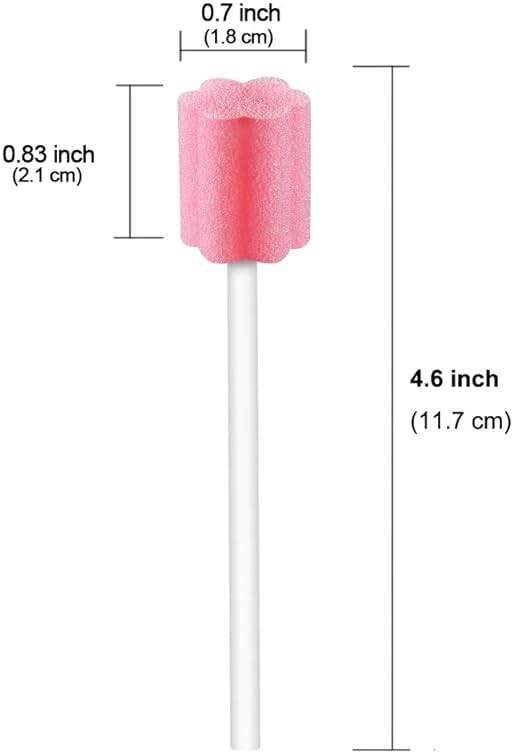 Disposable Untreated Oral Care Swabs, 250 Count (Pink+Plum) - Image 2