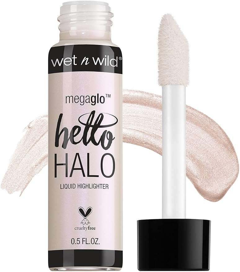 wet n wild MegaGlo Hello Halo Liquid Highlighter Makeup, Shimmer, Glow Halographic - Image 1