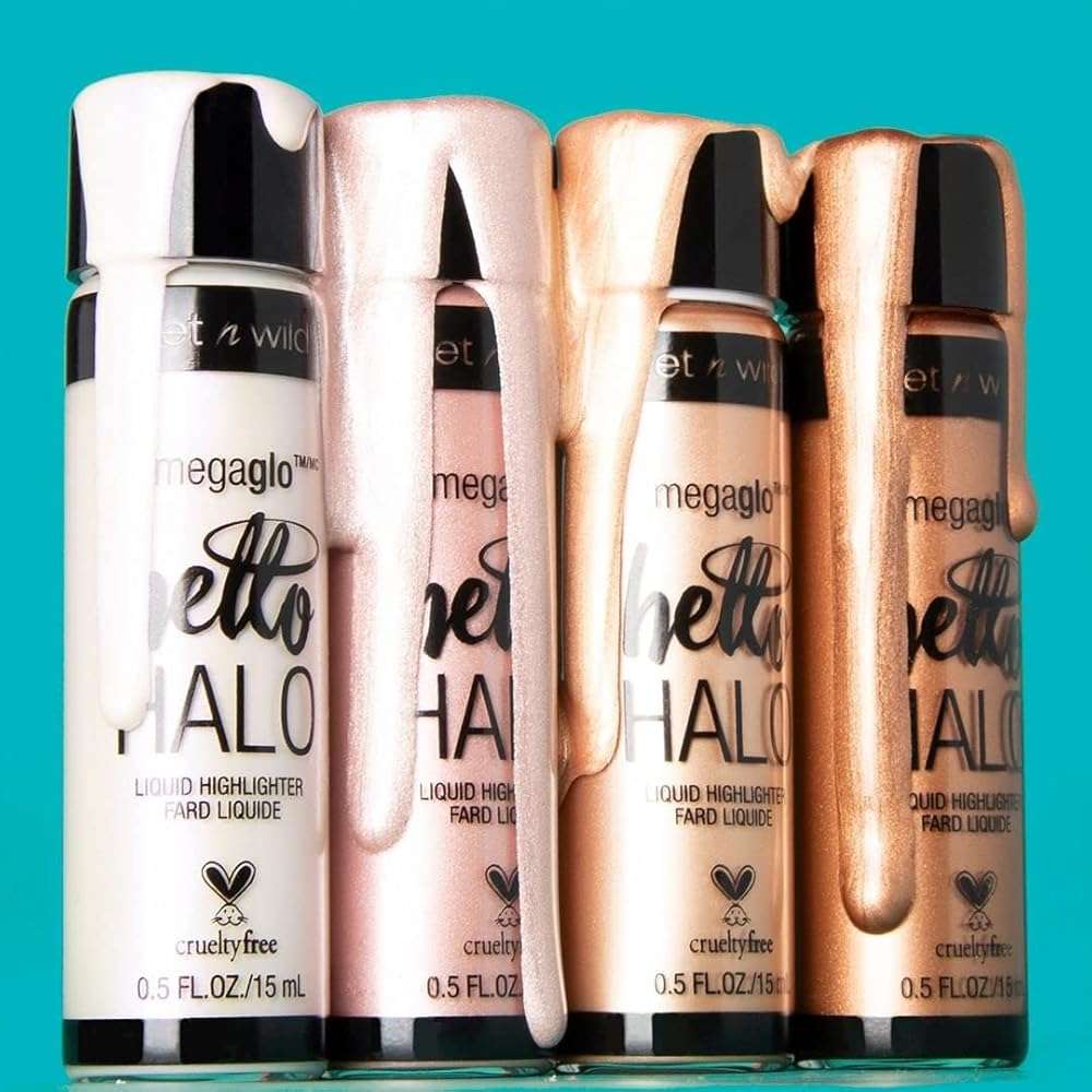 wet n wild MegaGlo Hello Halo Liquid Highlighter Makeup, Shimmer, Glow Halographic - Image 6