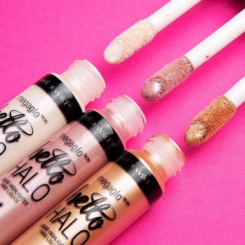 wet n wild MegaGlo Hello Halo Liquid Highlighter Makeup, Shimmer, Glow Halographic - Image 10