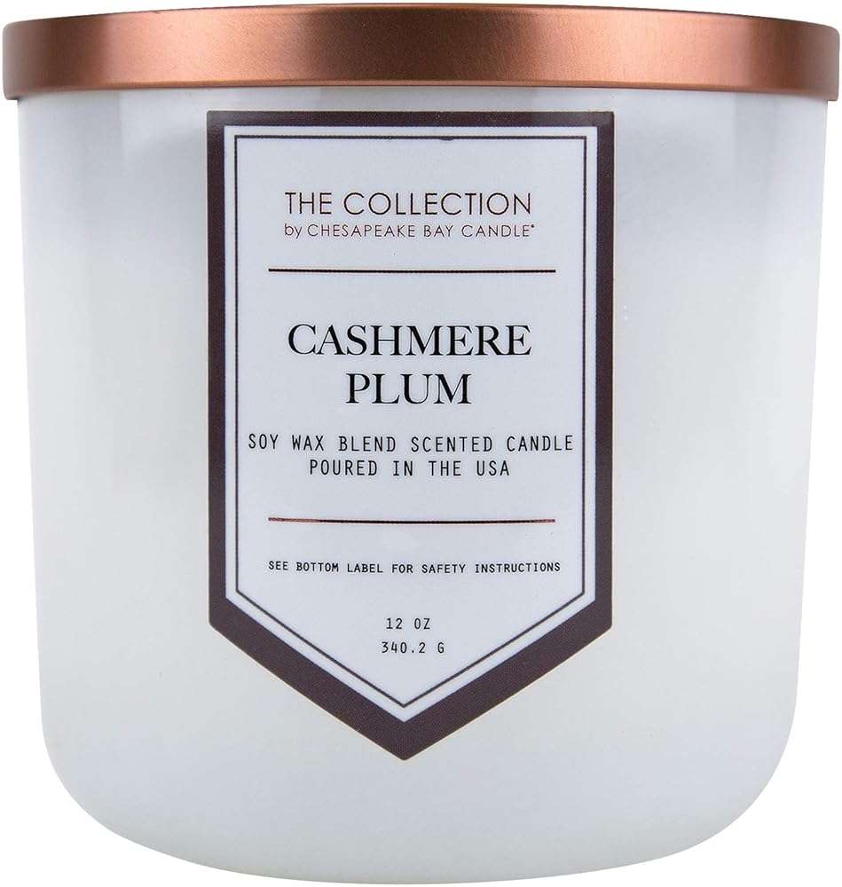 Chesapeake Bay Candle The Collection Two-Wick Scented Candle Cashmere Plum Medium Jar - Image 1