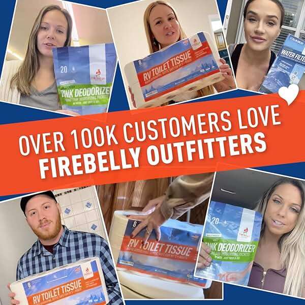 RV Toilet Paper, Septic Tank Safe-MADE IN THE USA- 8 Rolls,2-Ply 500 Sheets - Fast Dissolve Bath Tissue for Camping, Marine, RV Holding Tanks, Biodegradable - Firebelly Outfitters - Image 7