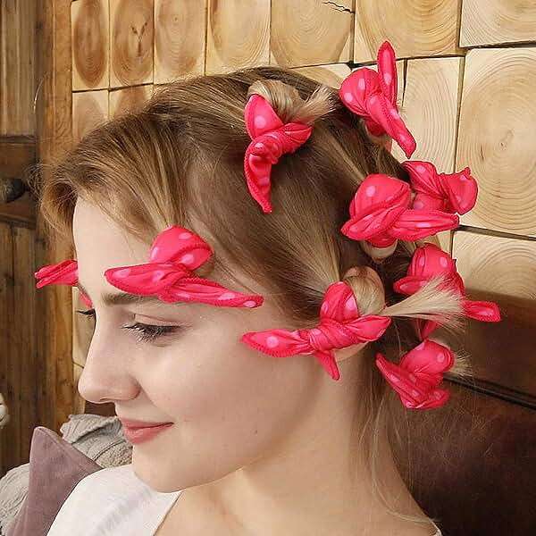 Aimin Soft Curlers for Overnight Heatless Curls, No Heat Foam Rollers for Long Hair, Satin Sponge Curlers (30 pcs, pink) - Image 2