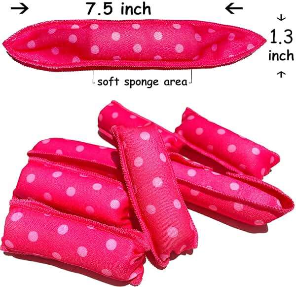 Aimin Soft Curlers for Overnight Heatless Curls, No Heat Foam Rollers for Long Hair, Satin Sponge Curlers (30 pcs, pink) - Image 3