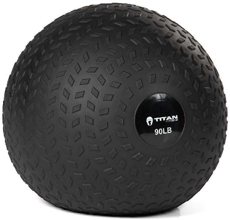 Titan Fitness Rubber Tread Slam Ball, Dead Bounce, Weight Workout - Throw, Catch, Slam, Twist - Image 1