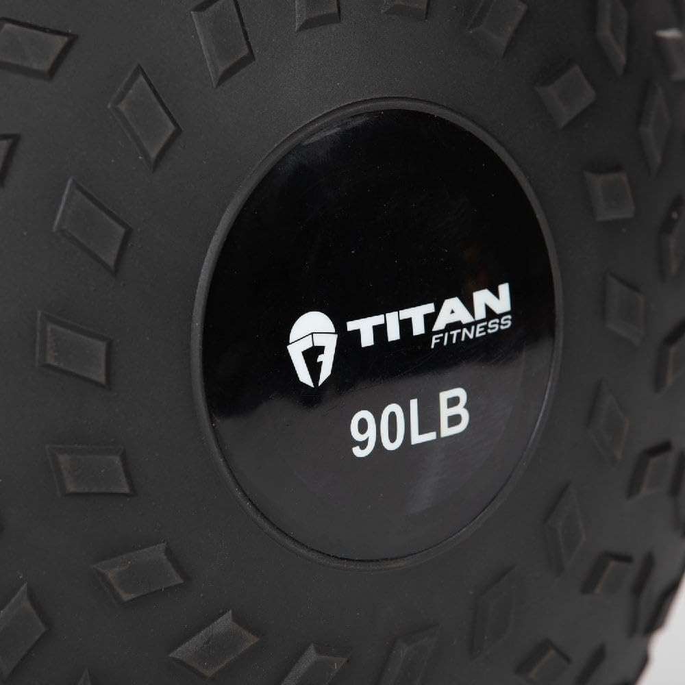 Titan Fitness Rubber Tread Slam Ball, Dead Bounce, Weight Workout - Throw, Catch, Slam, Twist - Image 2