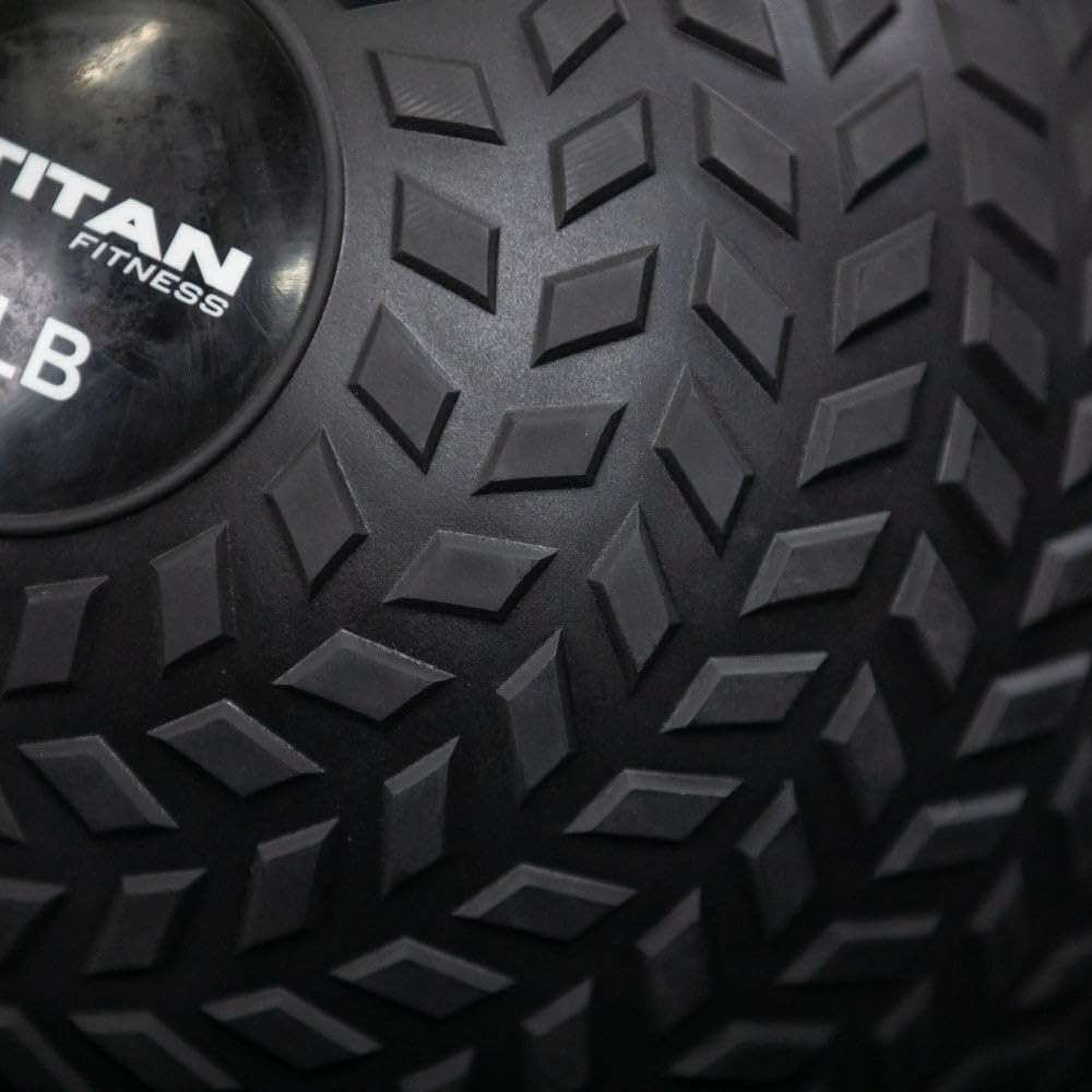 Titan Fitness Rubber Tread Slam Ball, Dead Bounce, Weight Workout - Throw, Catch, Slam, Twist - Image 3