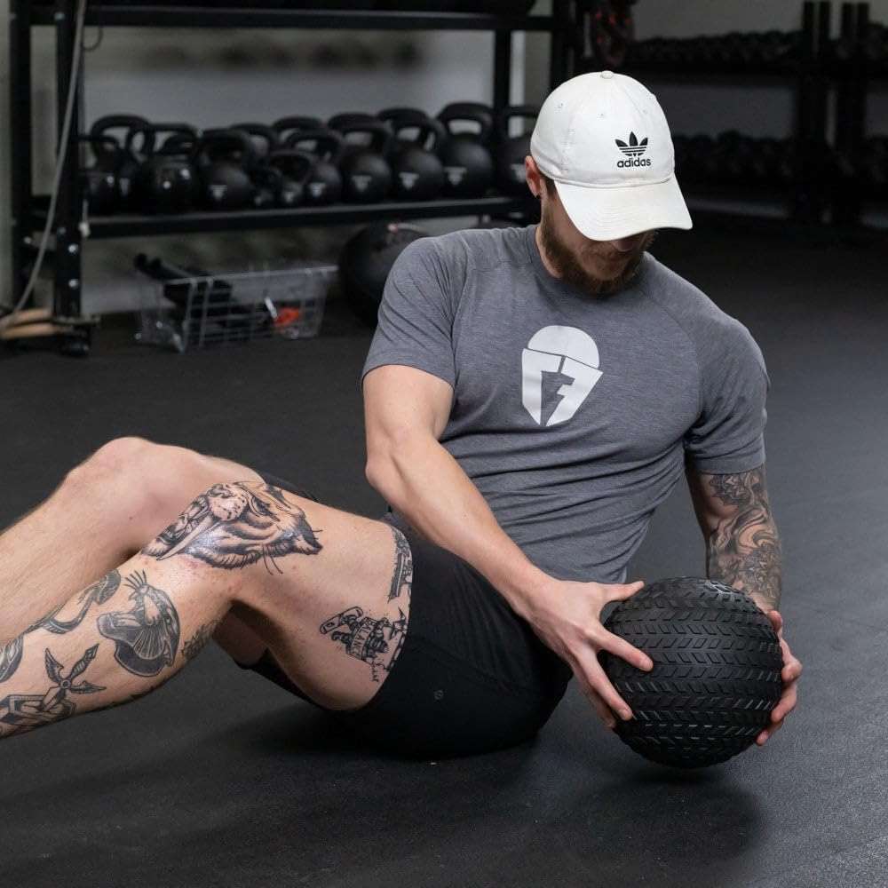 Titan Fitness Rubber Tread Slam Ball, Dead Bounce, Weight Workout - Throw, Catch, Slam, Twist - Image 8