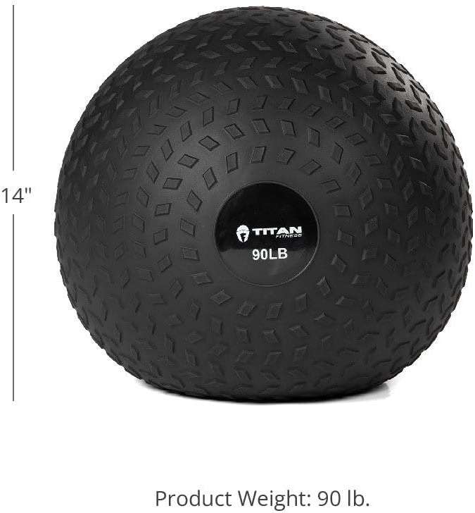 Titan Fitness Rubber Tread Slam Ball, Dead Bounce, Weight Workout - Throw, Catch, Slam, Twist - Image 9