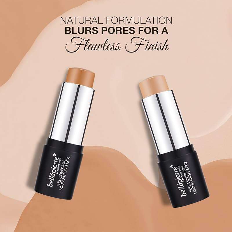 bellapierre Mineral Foundation Stick | Full Coverage Matte Finish | Cruelty Free | Non-Toxic and Paraben Free | Compact Tube - 0.35 Oz - Medium - Image 2