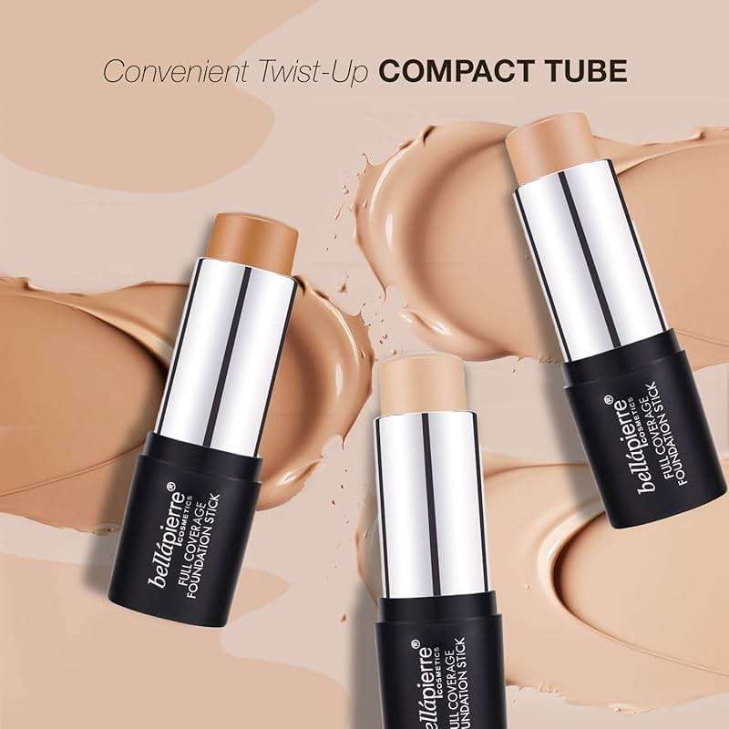 bellapierre Mineral Foundation Stick | Full Coverage Matte Finish | Cruelty Free | Non-Toxic and Paraben Free | Compact Tube - 0.35 Oz - Medium - Image 3