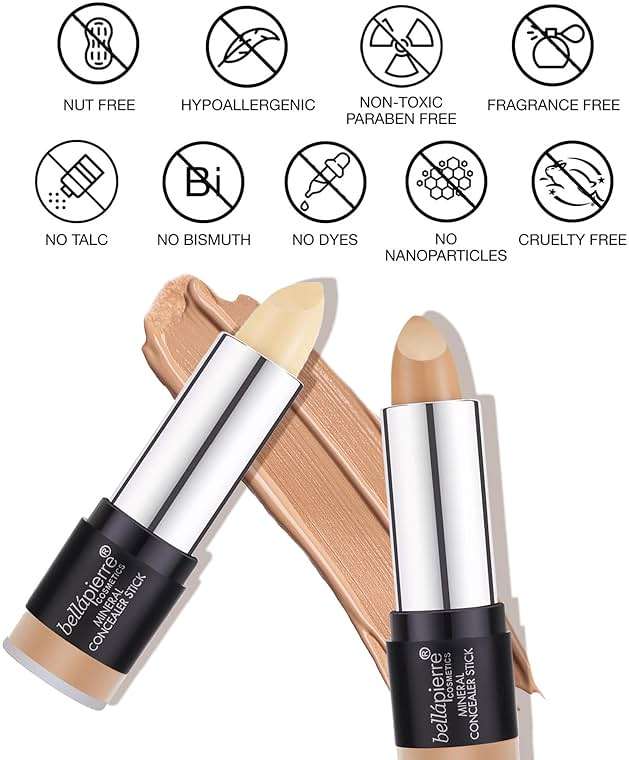 bellapierre Mineral Concealer Stick | Easy to Blend Natural Wax Matte Makeup | Hides Acne, Discoloration & Blemishes | Non-Toxic and Paraben Free | All Day Wear - (Light/Medium) - Image 4