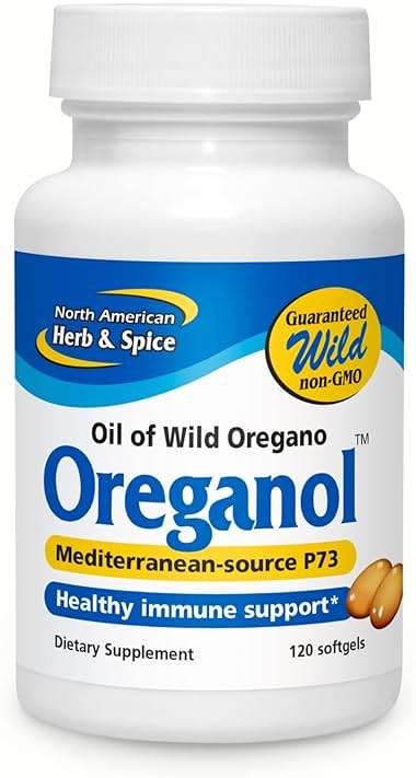 NORTH AMERICAN HERB & SPICE Oreganol P73, 120 Softgels - Immune System Support - Unprocessed, Vegan Friendly Wild Oregano - Mediterranean Source - Non-GMO - 120 Servings - Image 1