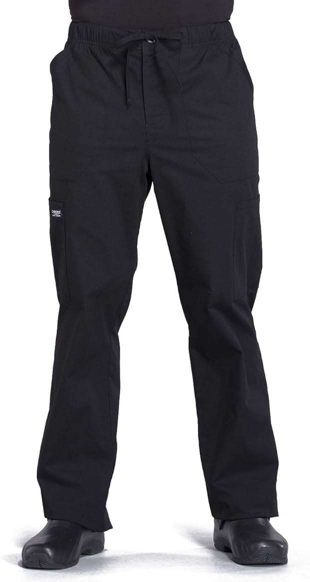 Cherokee Scrubs for Men Tapered Leg Mens Cargo Scrub Pants-5 Pockets,Drawstring,2 Way Stretch Medical Scrub Bottom-WW190 - Image 1