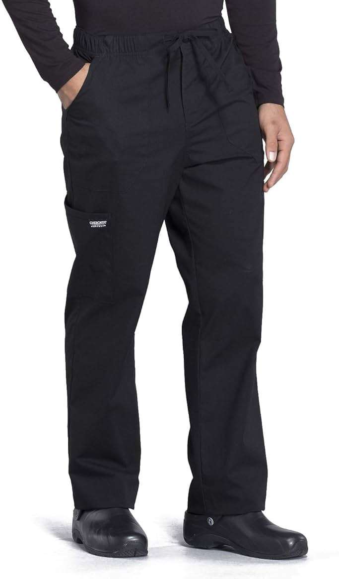 Cherokee Scrubs for Men Tapered Leg Mens Cargo Scrub Pants-5 Pockets,Drawstring,2 Way Stretch Medical Scrub Bottom-WW190 - Image 4