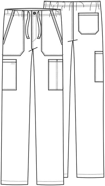 Cherokee Scrubs for Men Tapered Leg Mens Cargo Scrub Pants-5 Pockets,Drawstring,2 Way Stretch Medical Scrub Bottom-WW190 - Image 5