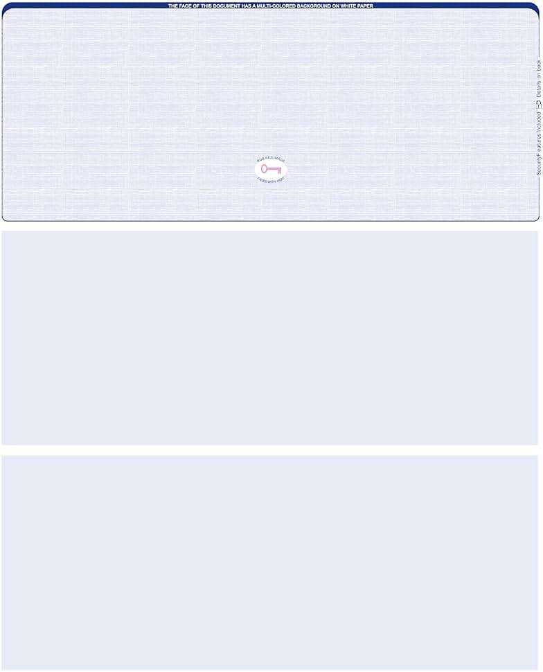 Blank High Security Top Computer Checks, 250 Blue Laser Checks - Image 1