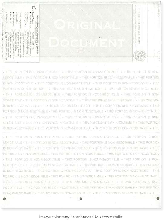 Blank High Security Top Computer Checks, 250 Blue Laser Checks - Image 2