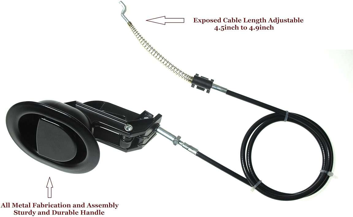 KUANYUOO Sturdy Universal All-Metal Sofa Chair Recliner Release Pull Handle Replacement Parts with Cable (Exposed Adjustable 4.5" to 4.9"), Fits Ashley, Lazy Boy and Most Manufacturer Brand - Image 4