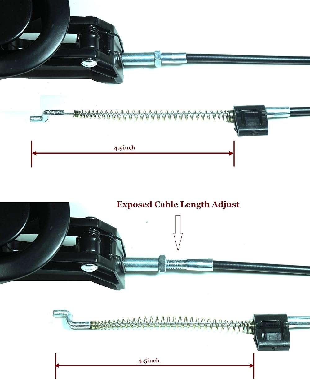 KUANYUOO Sturdy Universal All-Metal Sofa Chair Recliner Release Pull Handle Replacement Parts with Cable (Exposed Adjustable 4.5" to 4.9"), Fits Ashley, Lazy Boy and Most Manufacturer Brand - Image 6