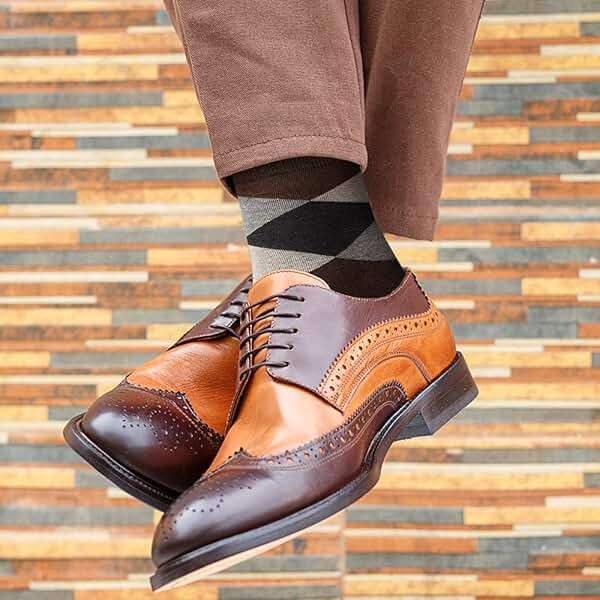 YEJIMONG Men's Cotton Dress Crew Socks 12 Pairs, Fun Patterned & Striped Casual Socks, Animal & Sports Designs, Size 9-12 - Image 4