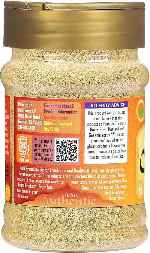 Rani Chat Masala (14 Spice Seasoning Salt) Tangy Indian Seasoning 4.5oz (127.5g) PET Jar ~ All Natural | No MSG | Vegan | No Colors | Gluten Friendly | NON-GMO | Kosher | Indian Origin - Image 3
