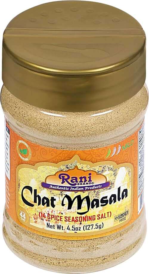 Rani Chat Masala (14 Spice Seasoning Salt) Tangy Indian Seasoning 4.5oz (127.5g) PET Jar ~ All Natural | No MSG | Vegan | No Colors | Gluten Friendly | NON-GMO | Kosher | Indian Origin - Image 8