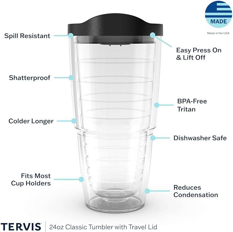 Tervis Peanuts Christmas Collage Made in USA Double Walled Insulated Tumbler Travel Cup Keeps Drinks Cold & Hot, 24oz, Classic - Image 5