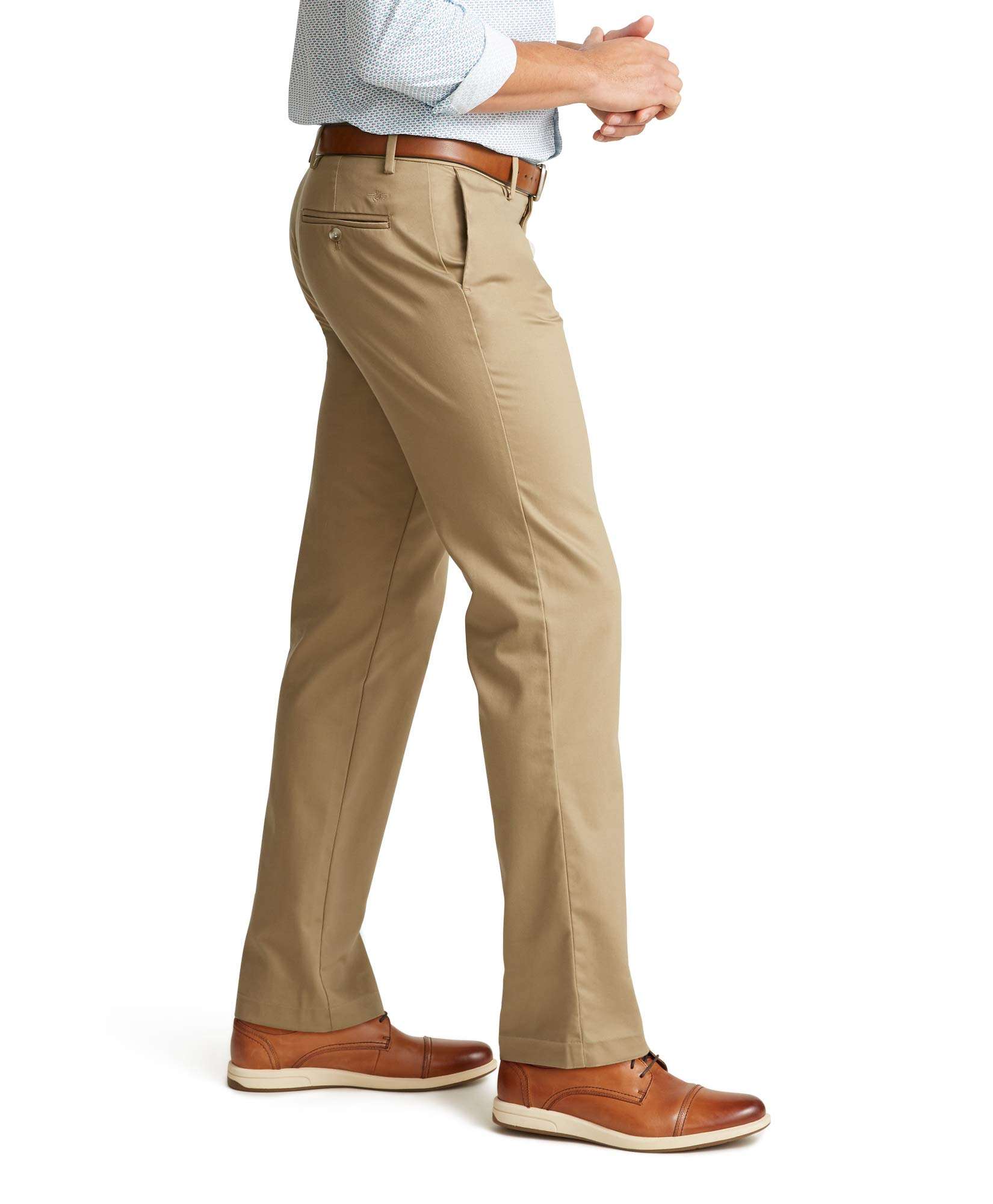 Dockers Mens Straight Fit Signature Lux Cotton Stretch Khaki Pant - Image 3