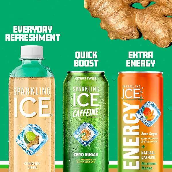 Sparkling Ice, Ginger Lime Sparkling Water, Zero Sugar Flavored Water, with Vitamins and Antioxidants, Low Calorie Beverage, 17 fl oz Bottles (Pack of 12) - Image 6