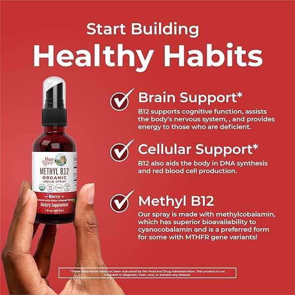 MARYRUTH'S Organic Methyl B12 Spray | 1,500 mcg B12 Per Serving | Methylcobalamin | Energy Metabolism | Cognitive Function | Neuro Health | Vegan | Gluten Free | Sugar Free | 1 Fl Oz - Image 5