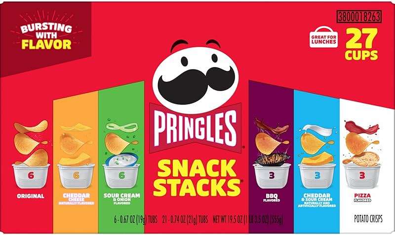 Pringles Potato Crisps Chips, Lunch Snacks, Snack Cups, Variety Pack, 19.5oz Box (27 Cups) - Image 5