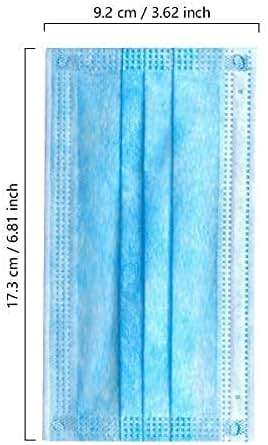 Wecolor 100 PCS Blue Masks, Disposable Face Mask, 3 Ply Protection Masks - Image 3