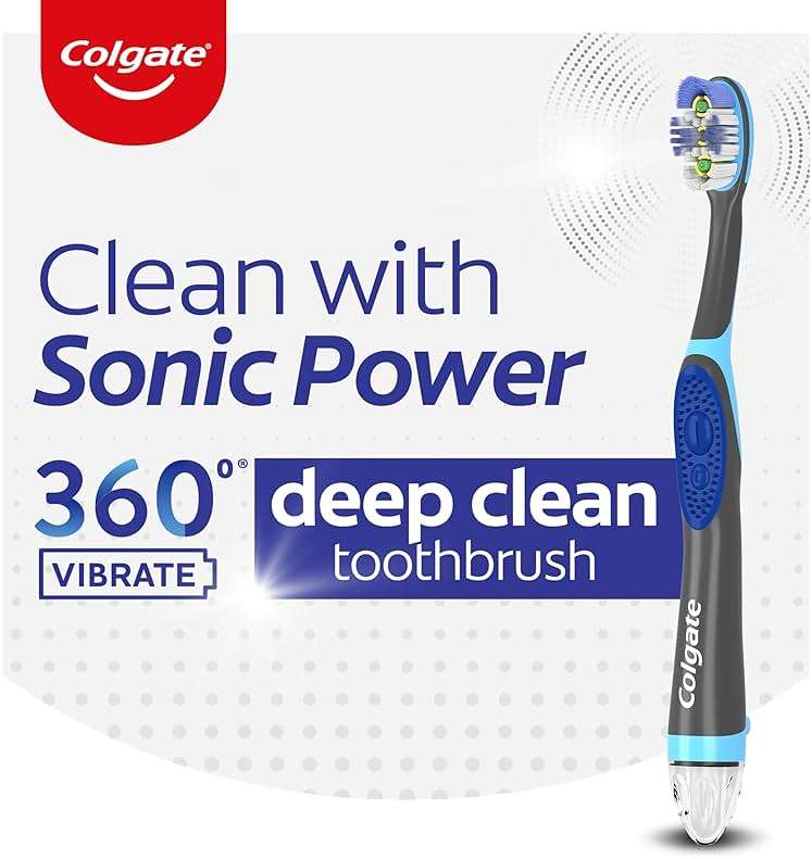 Colgate 360 Vibrate Deep Clean Battery Operated Toothbrush Pack, Soft with 1 AAA Battery Included, 2 Count - Image 2