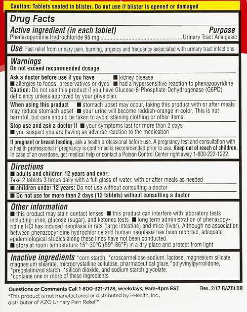LEADER Urinary Maximum Strength, Fast Action for Burning & Urgency, Phenazopyridine Hydrochloride 95 mg, 30 Tablets, 4-Pack - Image 7