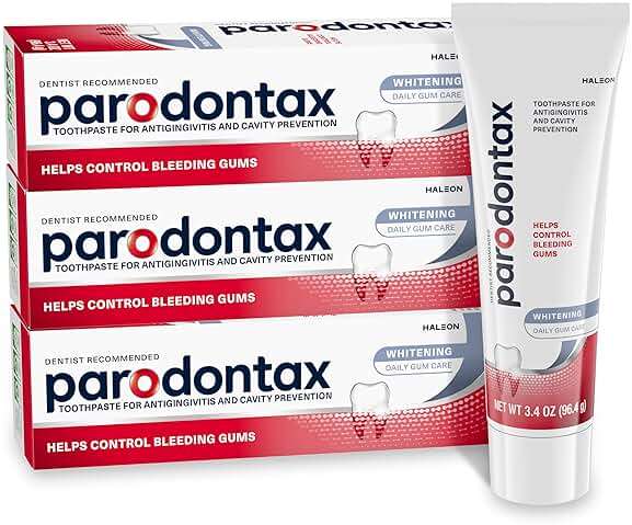 Parodontax Teeth Whitening Toothpaste To Help Bleeding Gums, Gum Toothpaste For Gum Health, 3.4 Oz x 3 - Image 1
