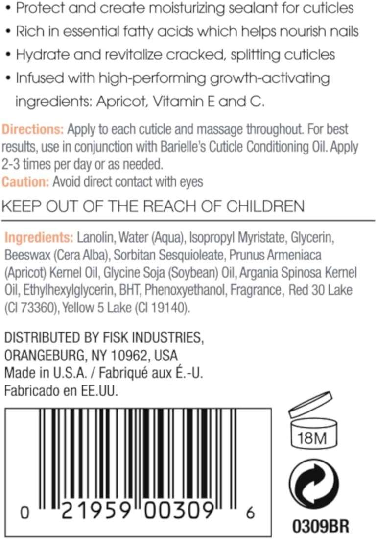 BARIELLE Cuticle Massage Cream .5 ounce - Image 2