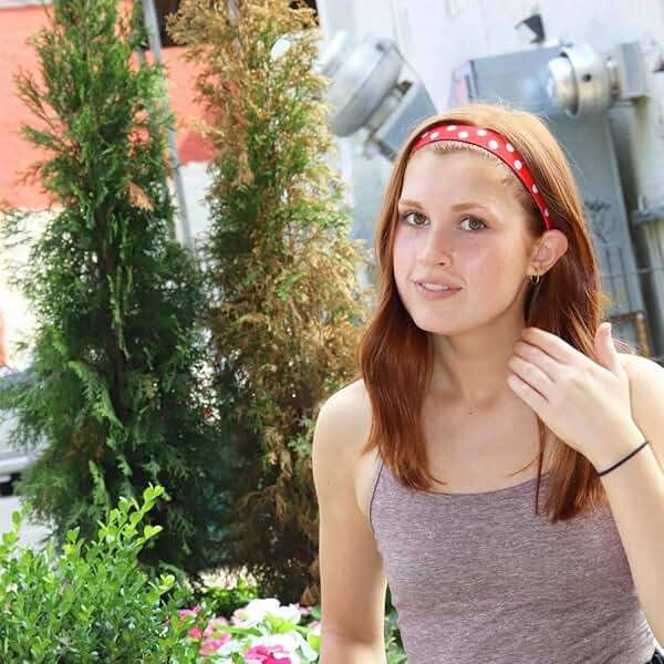 Sweaty Bands Womens Girls Headband - Non-Slip Velvet-Lined Fitness Hairband - Do The Polka Dots Red - Image 6