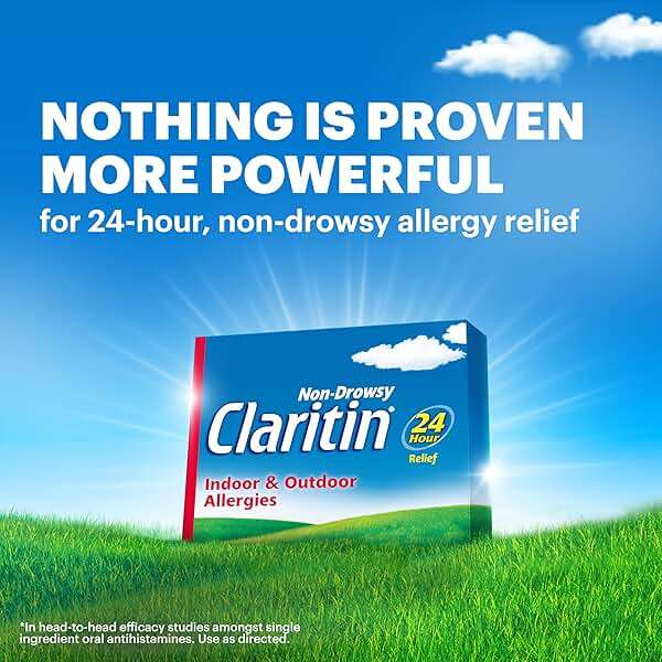 Claritin Allergy Medicine for Adults, 24-Hour Non-Drowsy Loratadine 10mg Pills, Antihistamine, 100 Tablets - Image 2