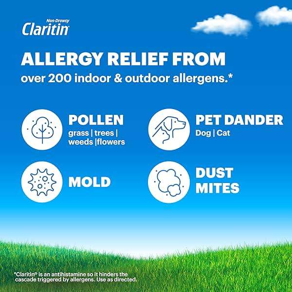 Claritin Allergy Medicine for Adults, 24-Hour Non-Drowsy Loratadine 10mg Pills, Antihistamine, 100 Tablets - Image 4
