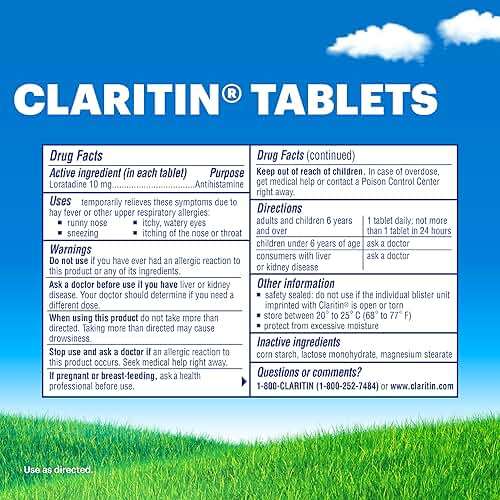 Claritin Allergy Medicine for Adults, 24-Hour Non-Drowsy Loratadine 10mg Pills, Antihistamine, 100 Tablets - Image 9
