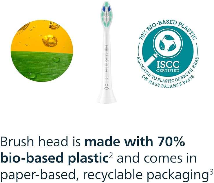 Philips Sonicare C2 Plaque Control - Genuine Replacement Electric Toothbrush Heads, White, 3 Pack, HX9023/65 - Image 8
